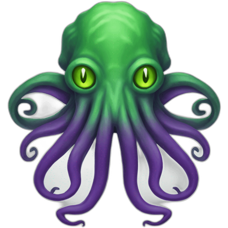 green/purple cthulhu emoji