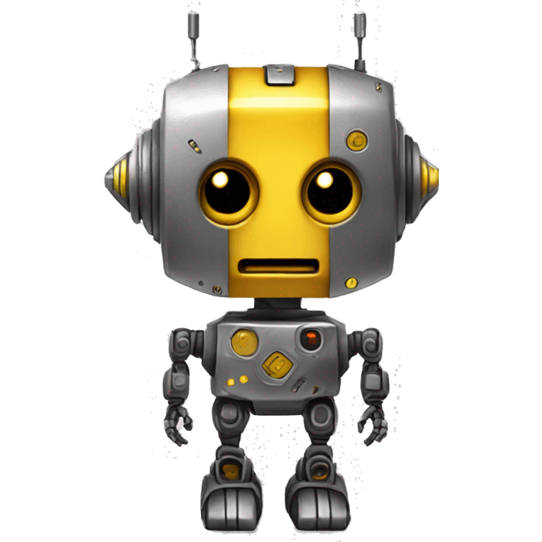 crypto robot with square head and yellow color emoji