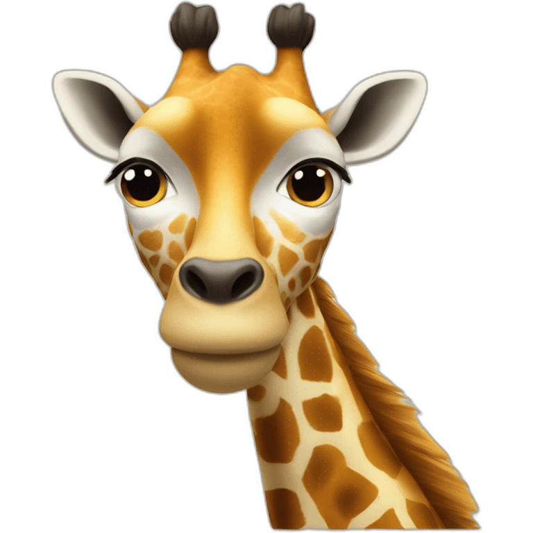 Bollé qui chevauche une girafe emoji