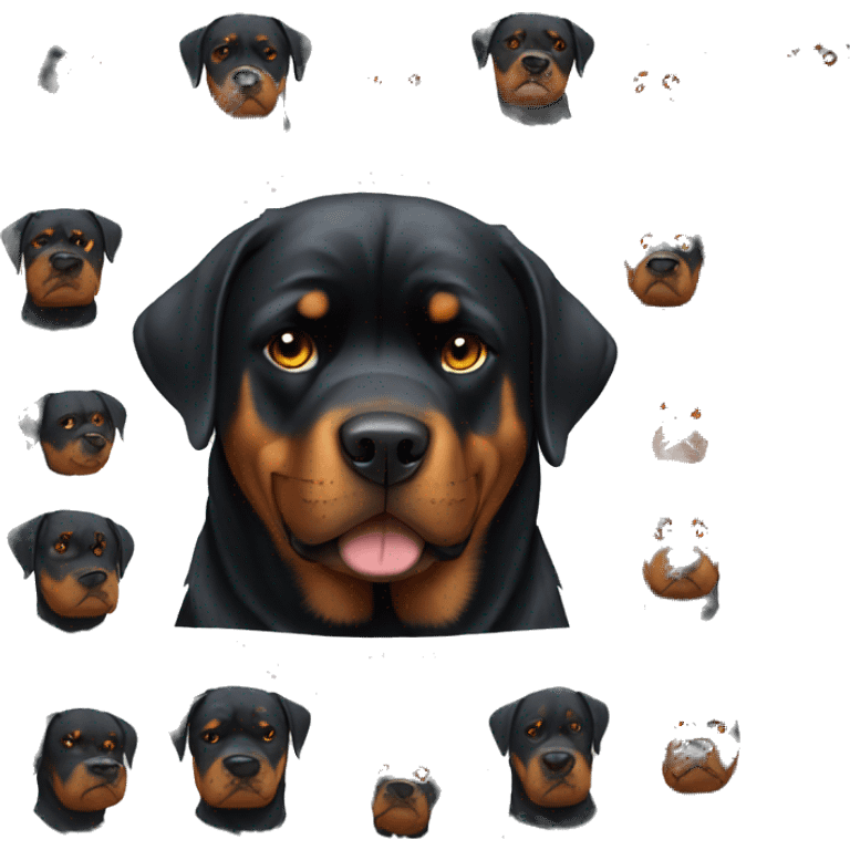 Bad dog, rottweiler emoji