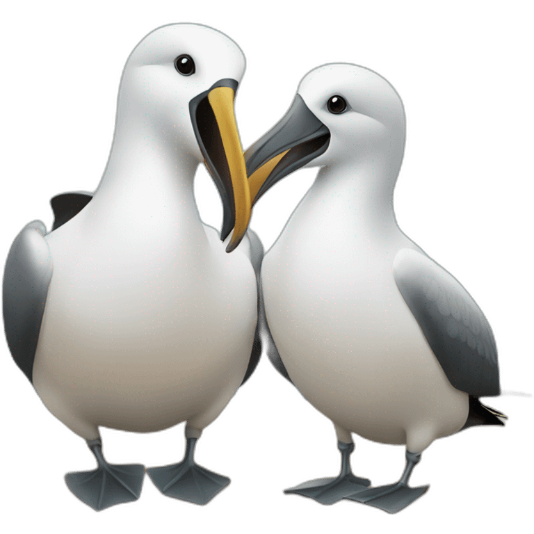 two albatrosses and one sailboat emoji