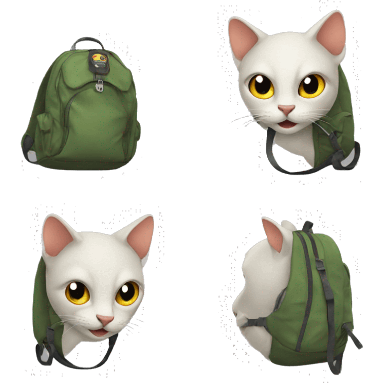 cat lizard backpack emoji