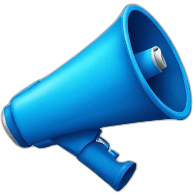 blue megaphone emoji