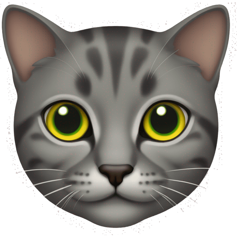 gato de color verde y con ojos amarillos emoji