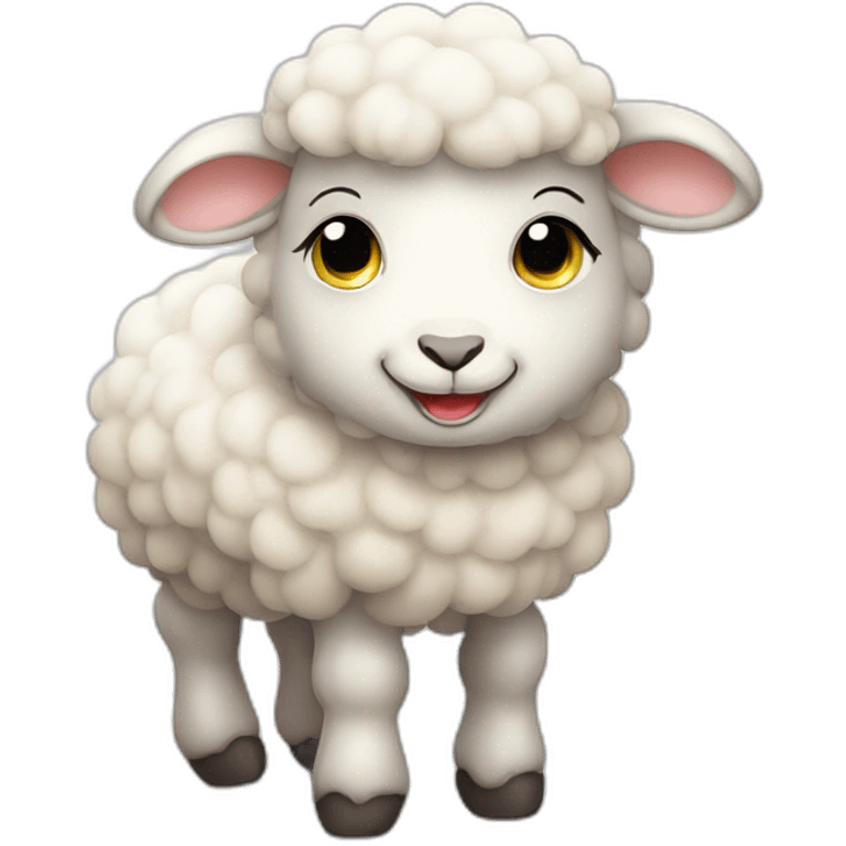 cute happy baby sheep emoji