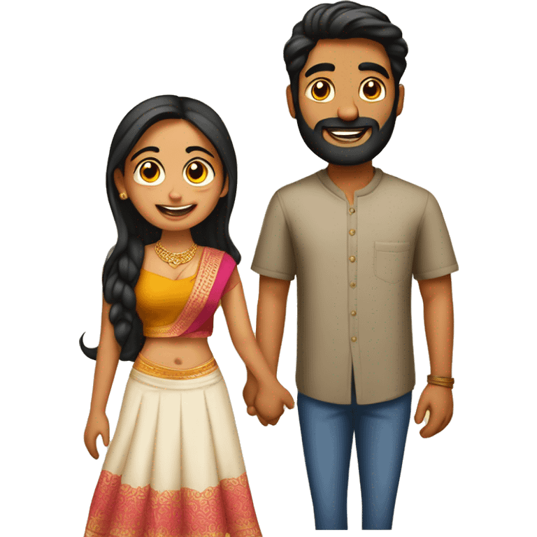 Punjabi Boyfriend and Telugu Girlfriend emoji