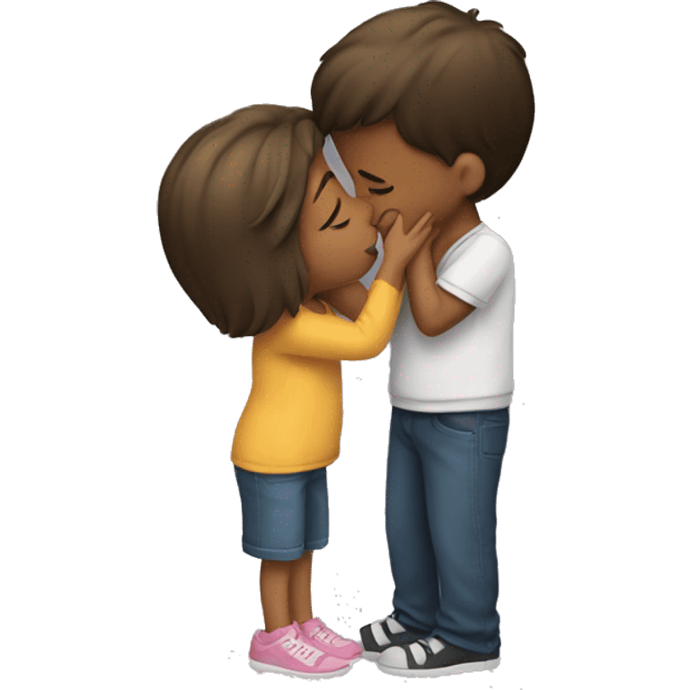 Boy kissing a girl  emoji