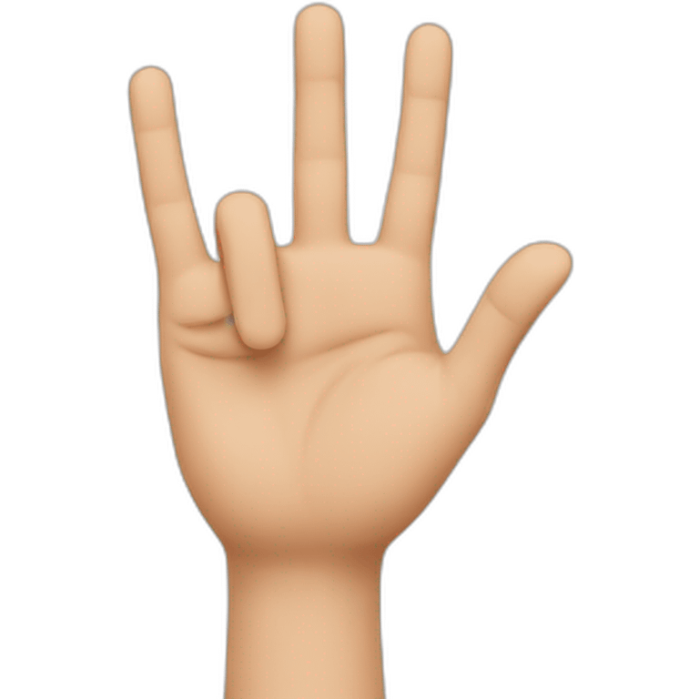 Hand showing 3 fingers emoji