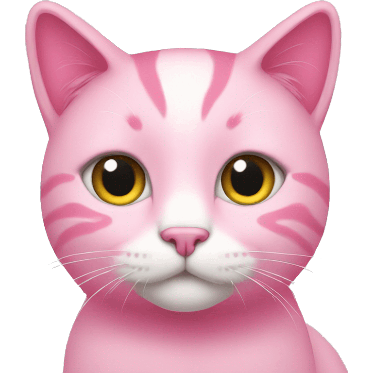 A pink cat emoji