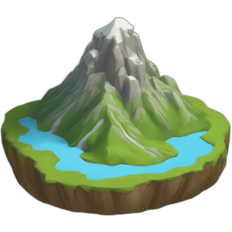 Saleté mountain emoji