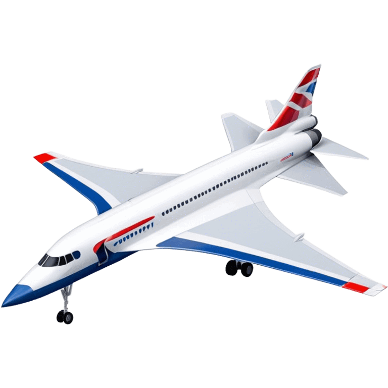 Concorde - British Airways (Model Year: 2020) (Iconic colour: White with blue and red) emoji