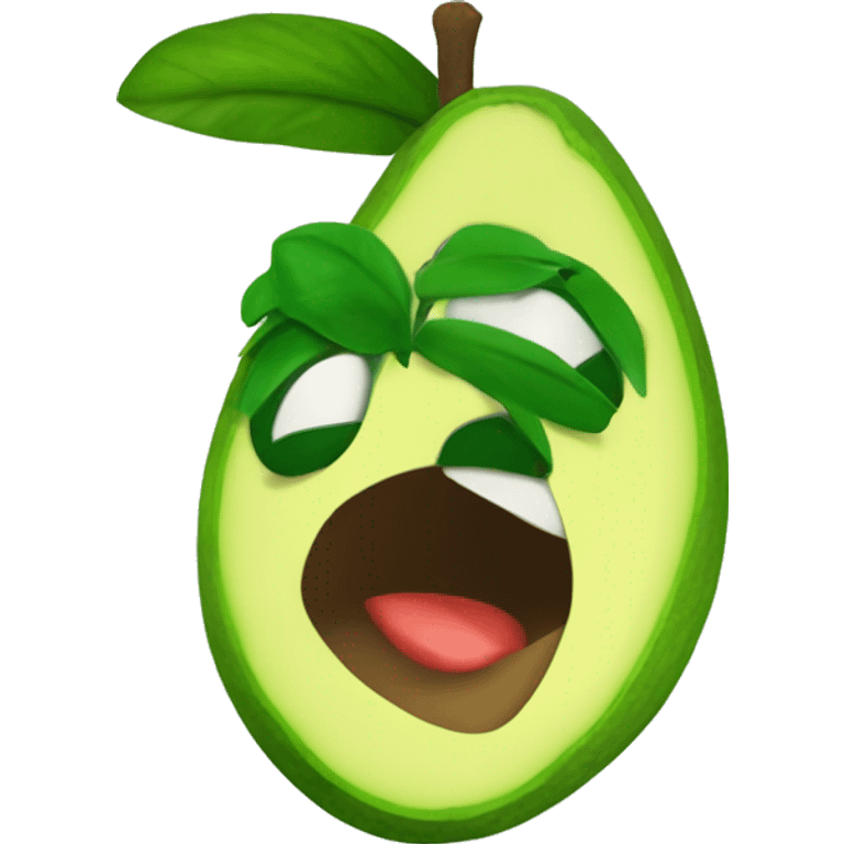 aguacate con cara emoji