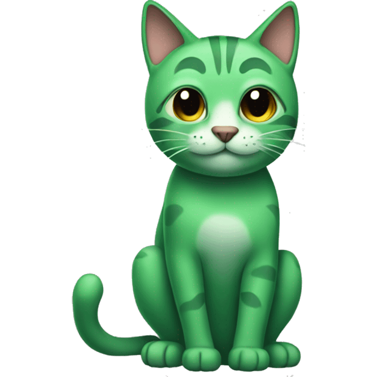 Green cat  emoji