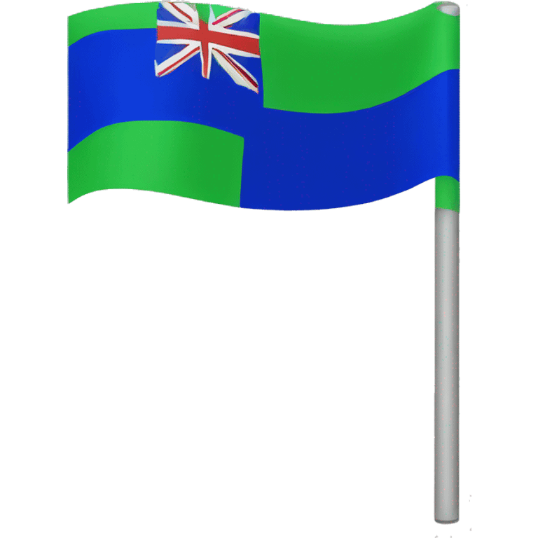 Bandera azul y verde rectangular  emoji