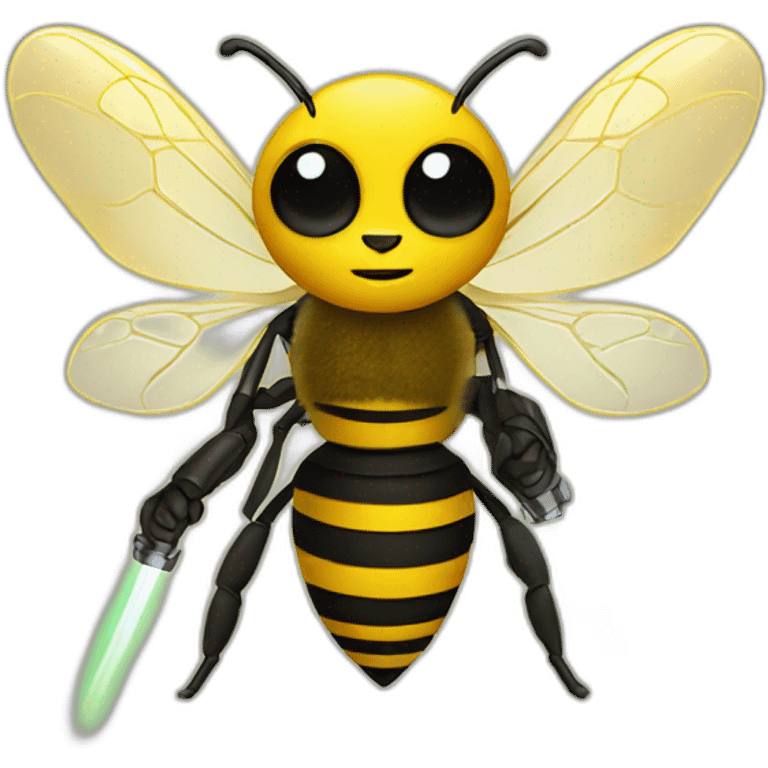 bee with a light sabre emoji