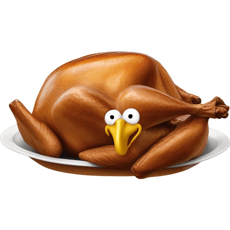 very detailed turkey for thanksgiving with mcdonalds by it emoji