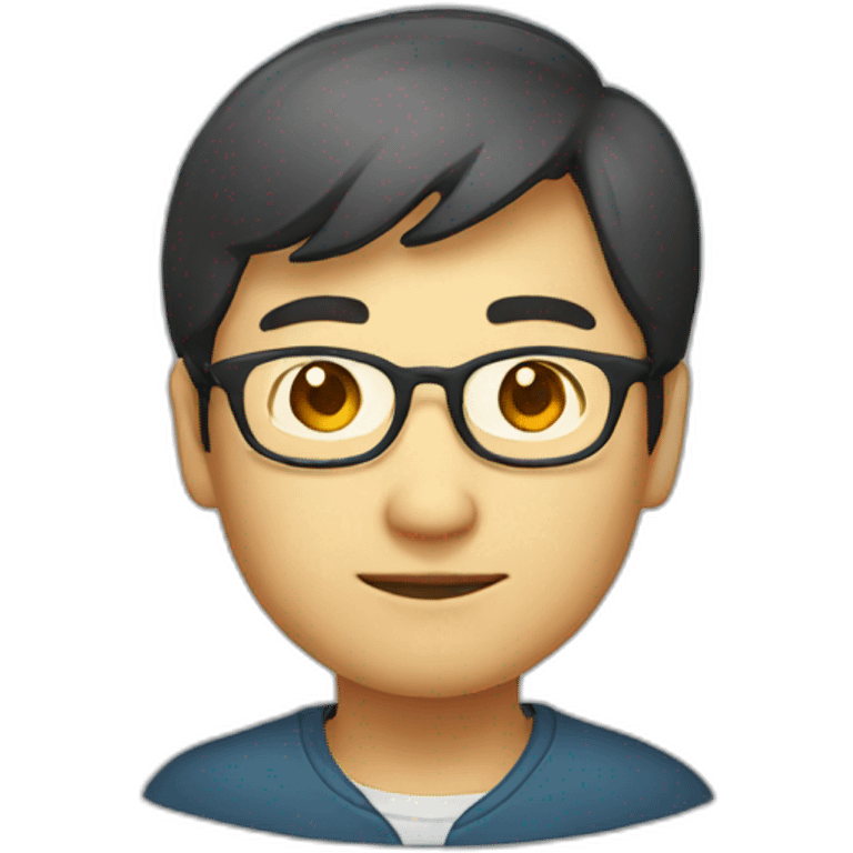 chinese round glasses developer emoji