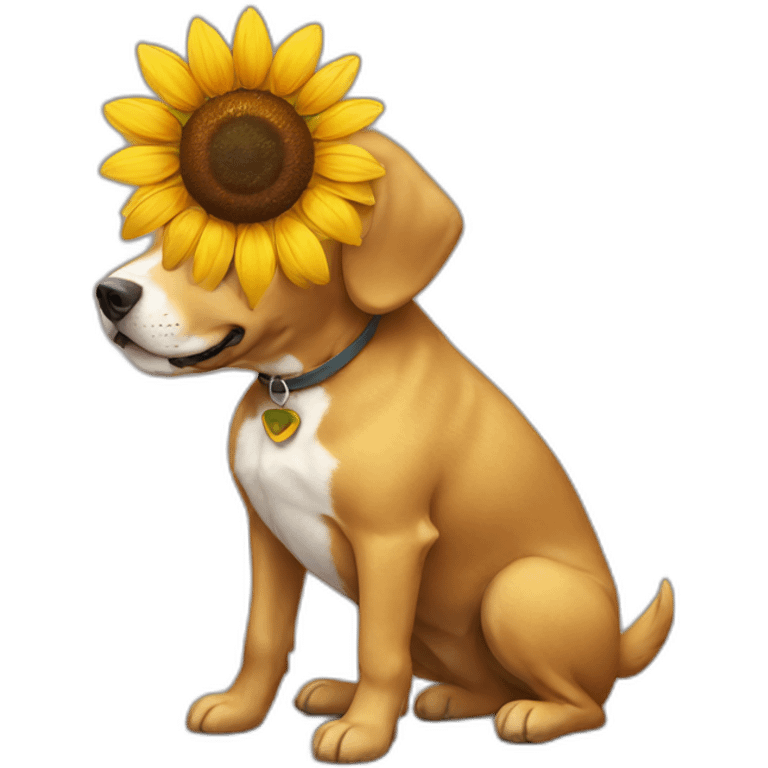 sunflower dog emoji