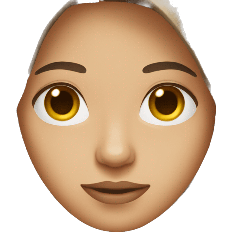 woman, long brown straight hair emoji