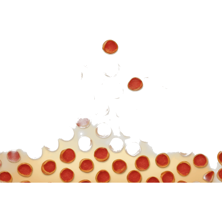 Create a pepperoni piza slice shapped like a heart emoji