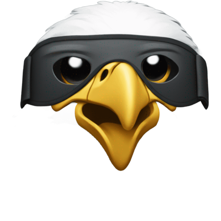 Eagle with a blindfold on emoji