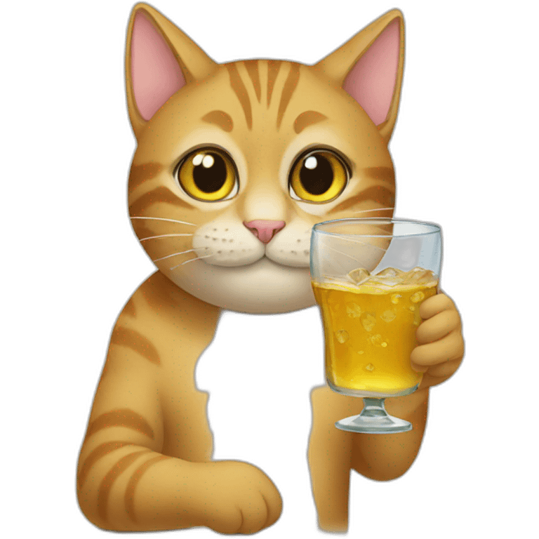 cat drinking emoji