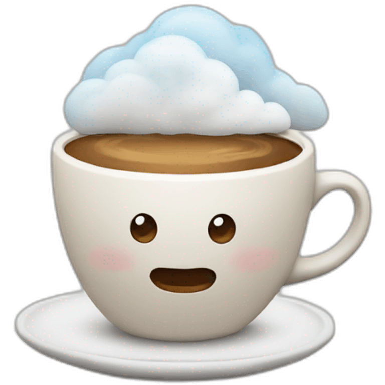 clouds in coffee emoji