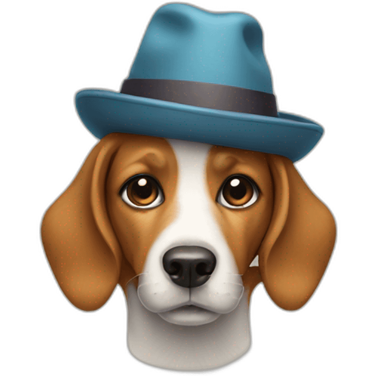 dog with hat emoji