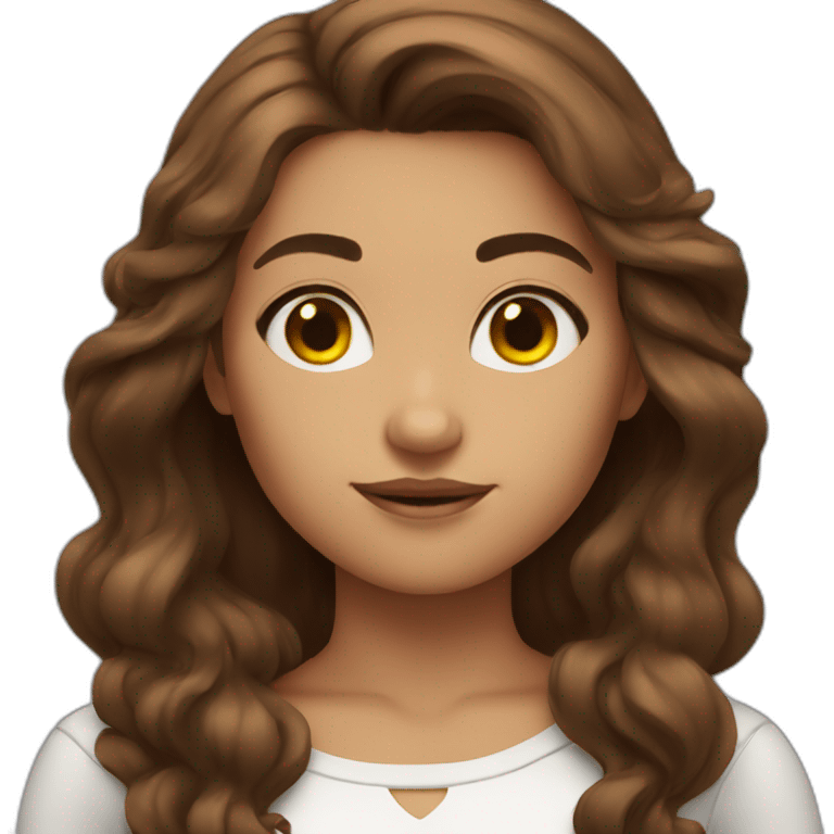  brown hair super girl emoji