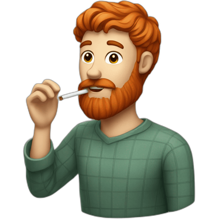 redbearded guy smoking from vase emoji