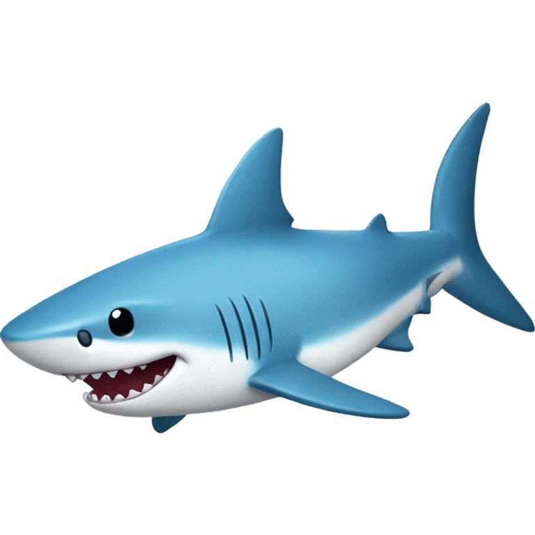 Cute light blue shark emoji