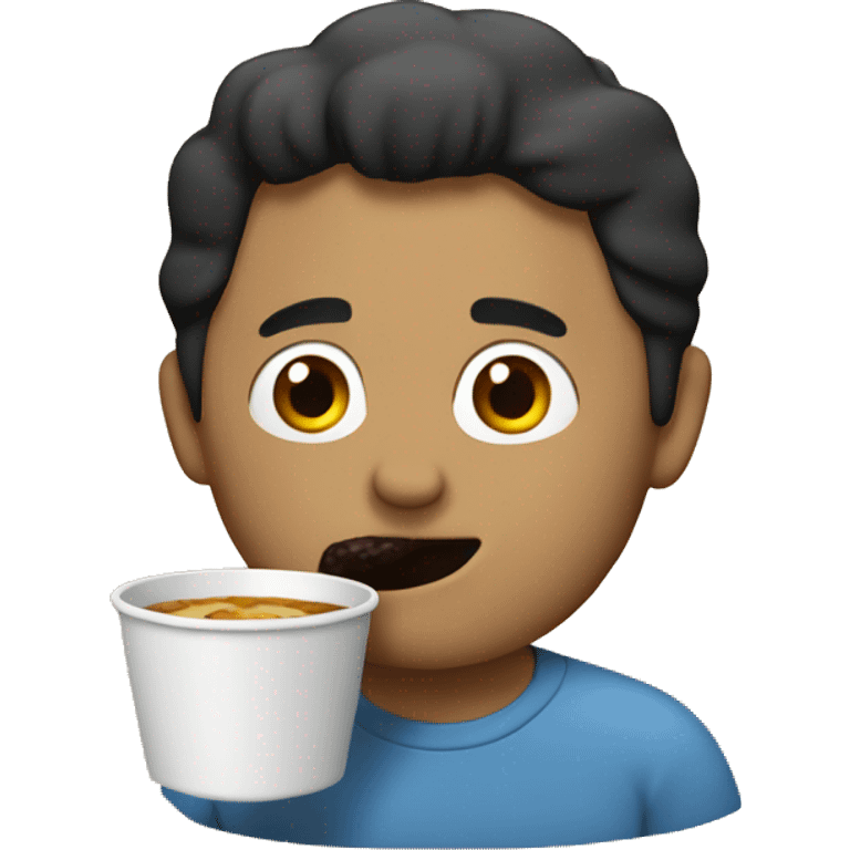 John eating cup emoji