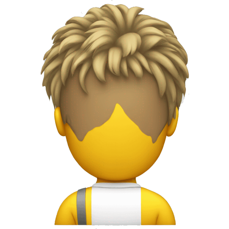 Back of a yellow mans head with hair emoji