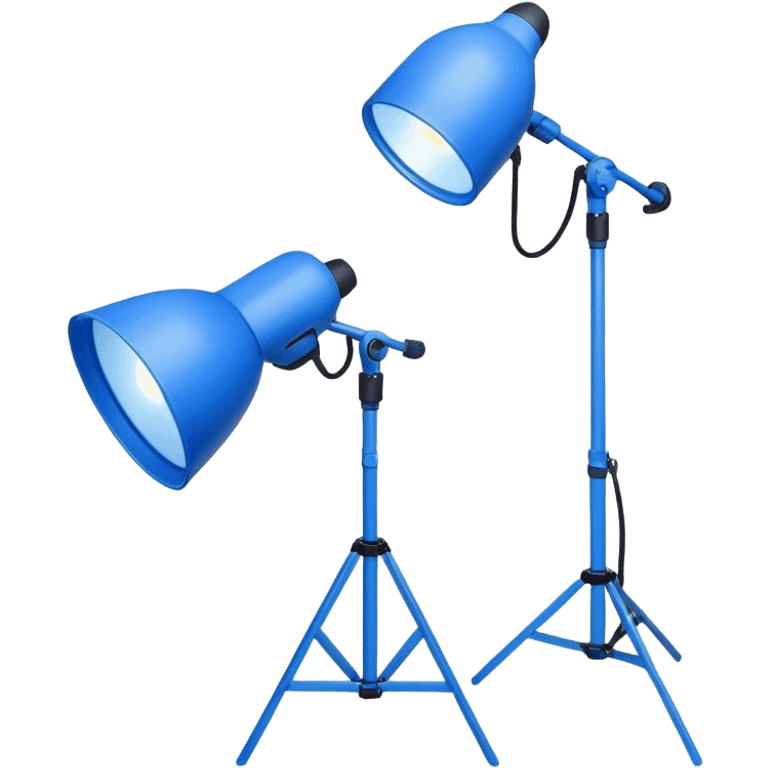 blue painted studio lighting equipment emoji