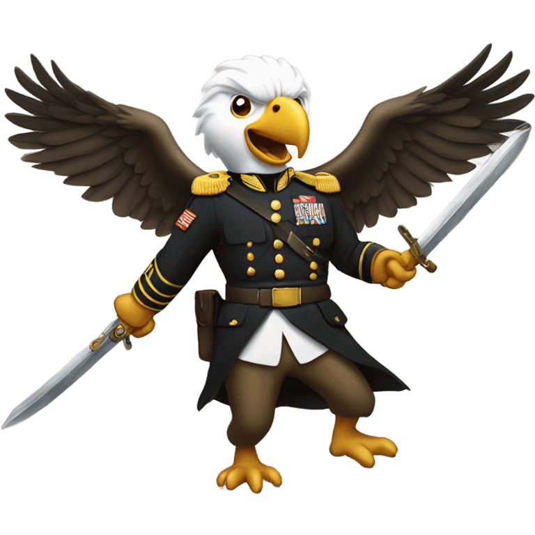 Eagle attacking a war general emoji