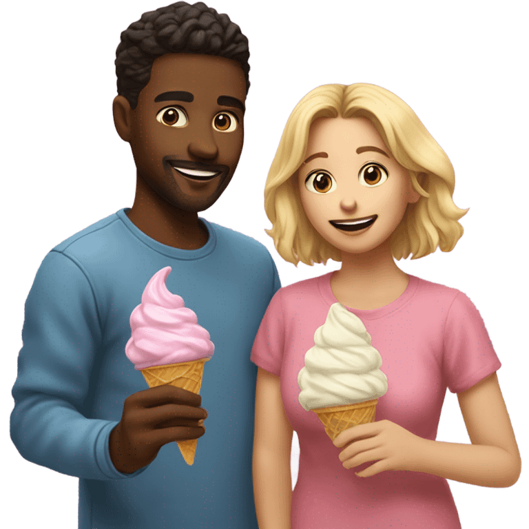 Susu and Jamal Eating ice cream in lebanon emoji