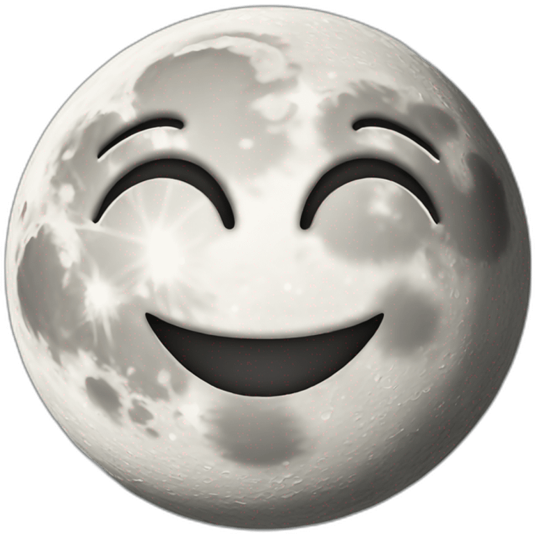 Smiling moon emoji