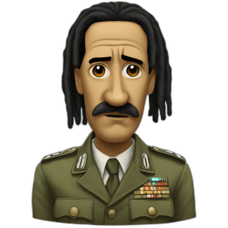 Adolf Hitler Bob Marley dreadlocks vaping emoji