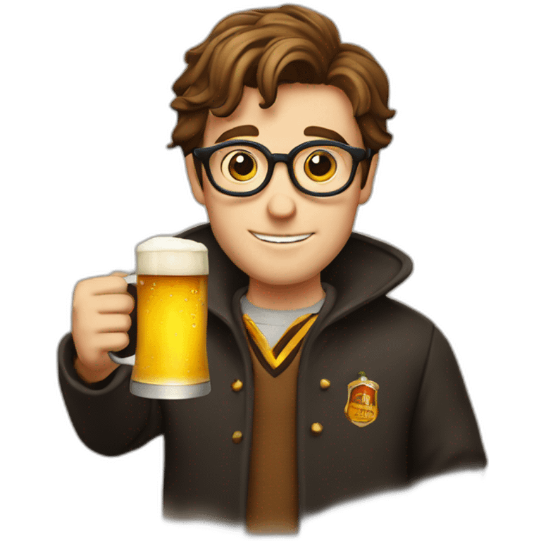 harry poter drinking a beer emoji