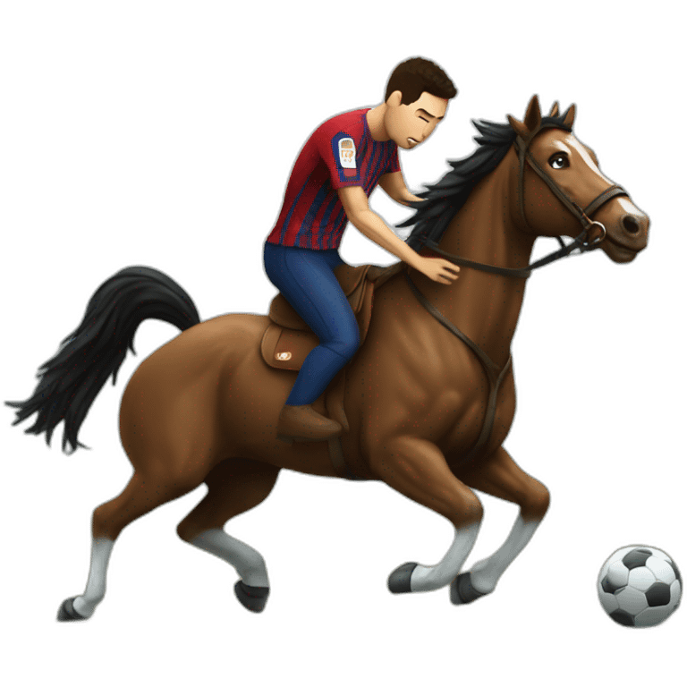 ronaldo riding messi like emoji