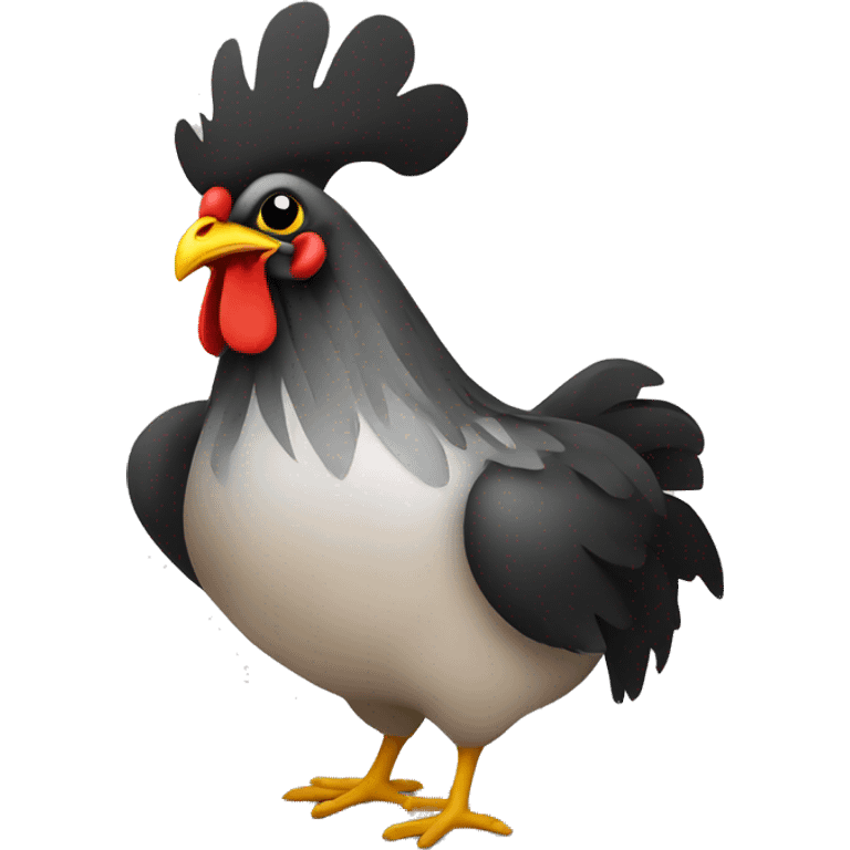 chicken black icon emoji