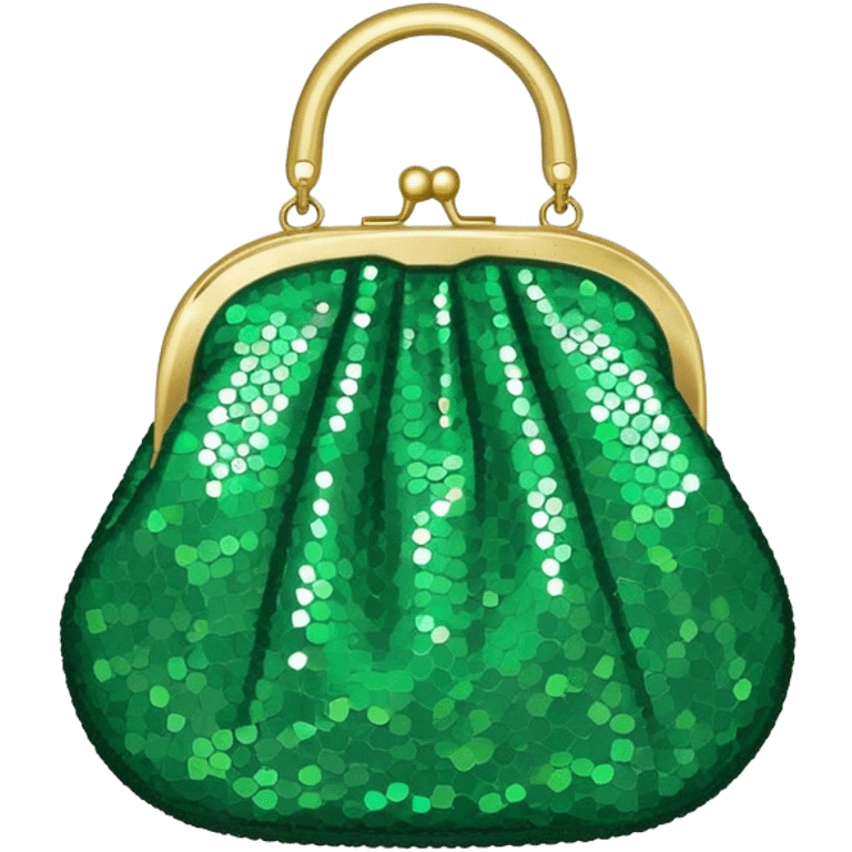 green sequin purse emoji