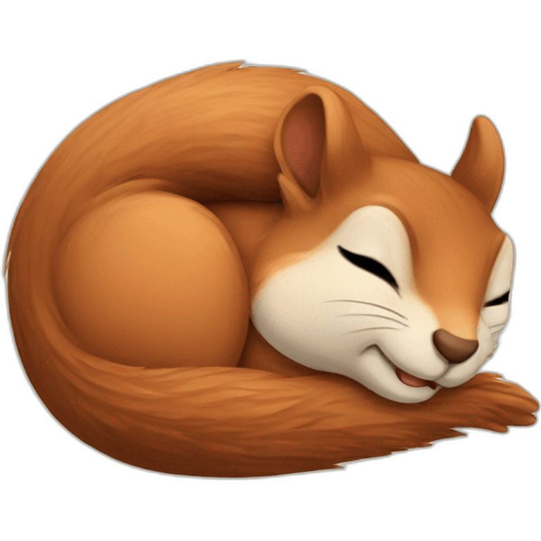 squirrel sleeping emoji