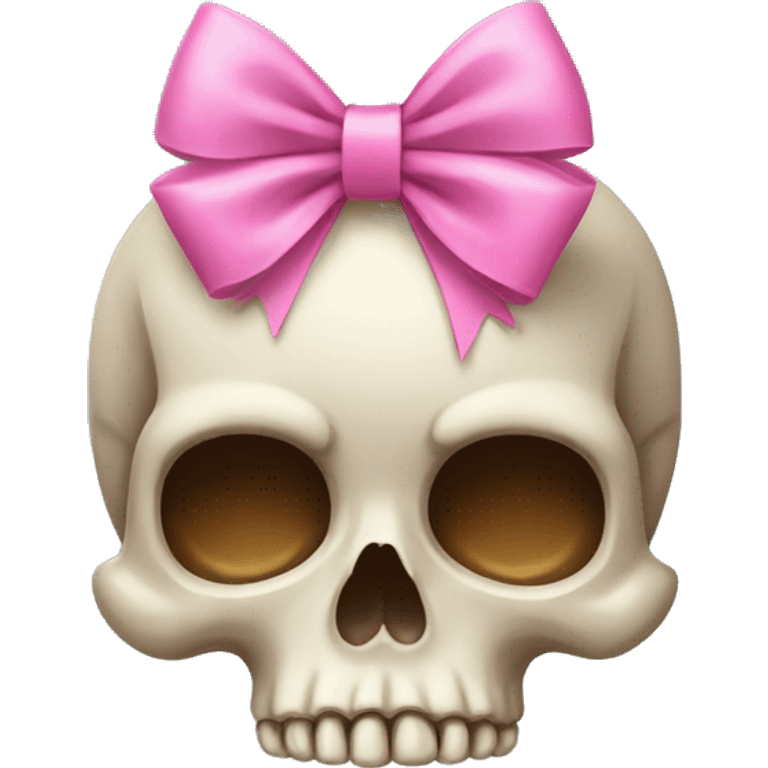 Skull with a pink bow emoji