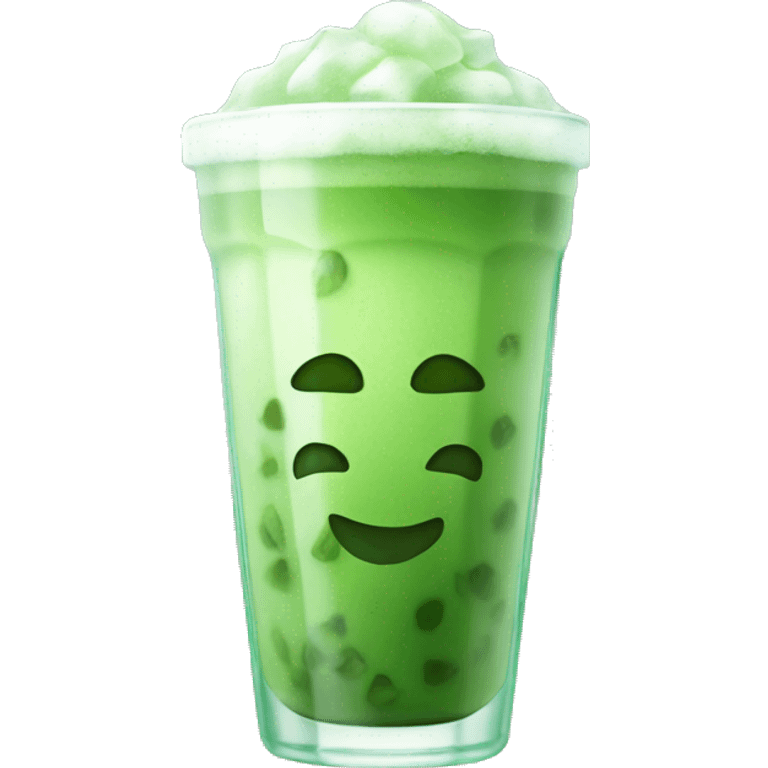 iced matcha in aesthetic glass emoji