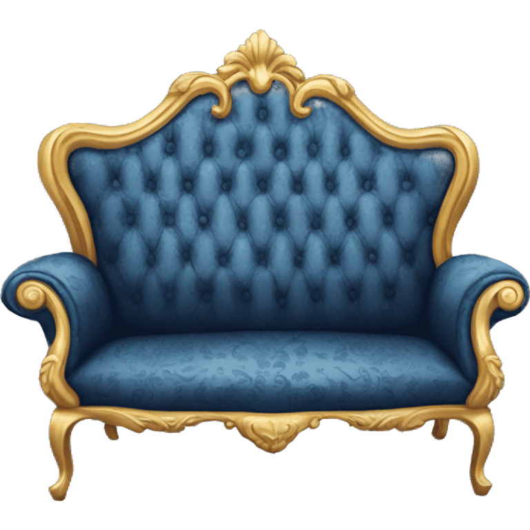 Navy blue rococo sofa emoji