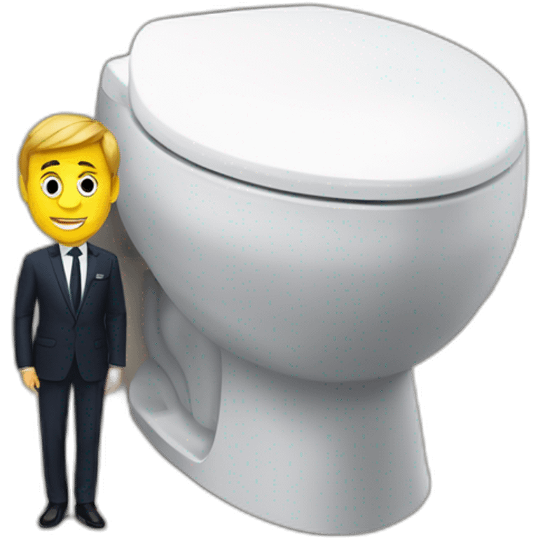 Macron qui vas au toilette emoji