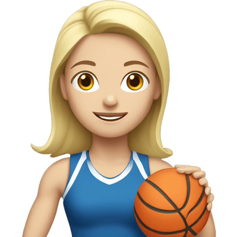 single white woman doing sports emoji