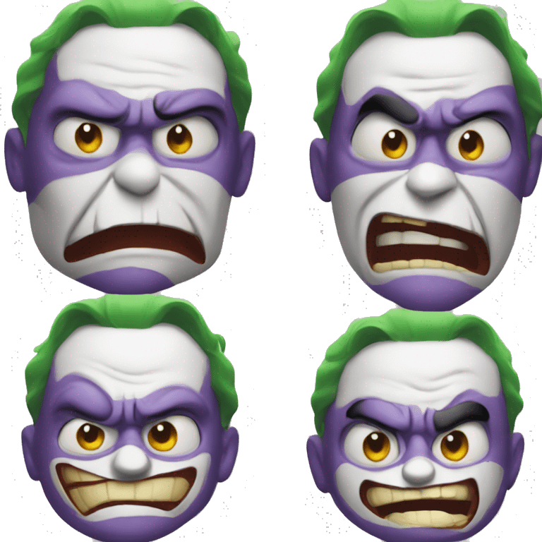 Joker face with anger emoji