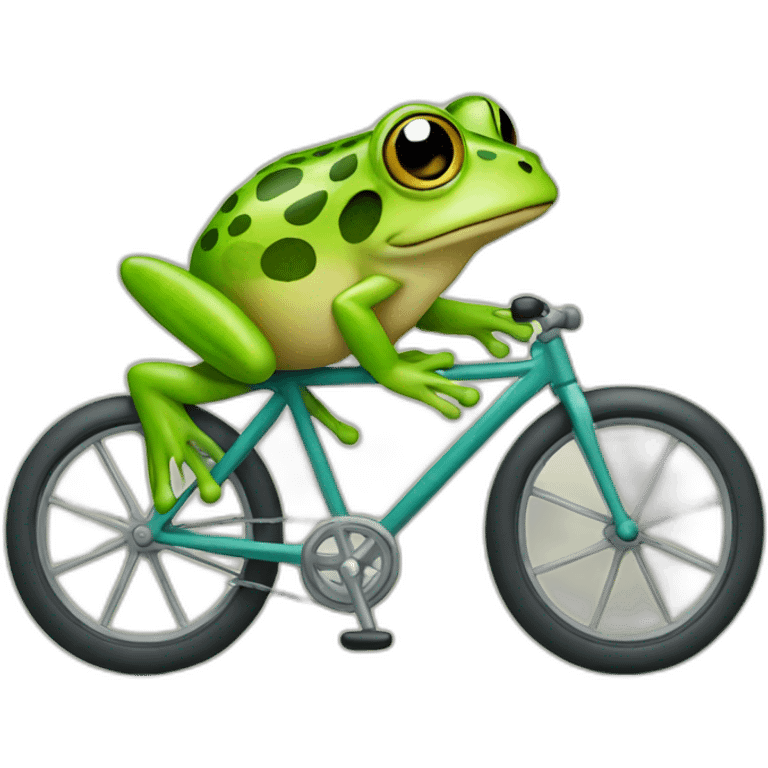 frog riding a bike emoji